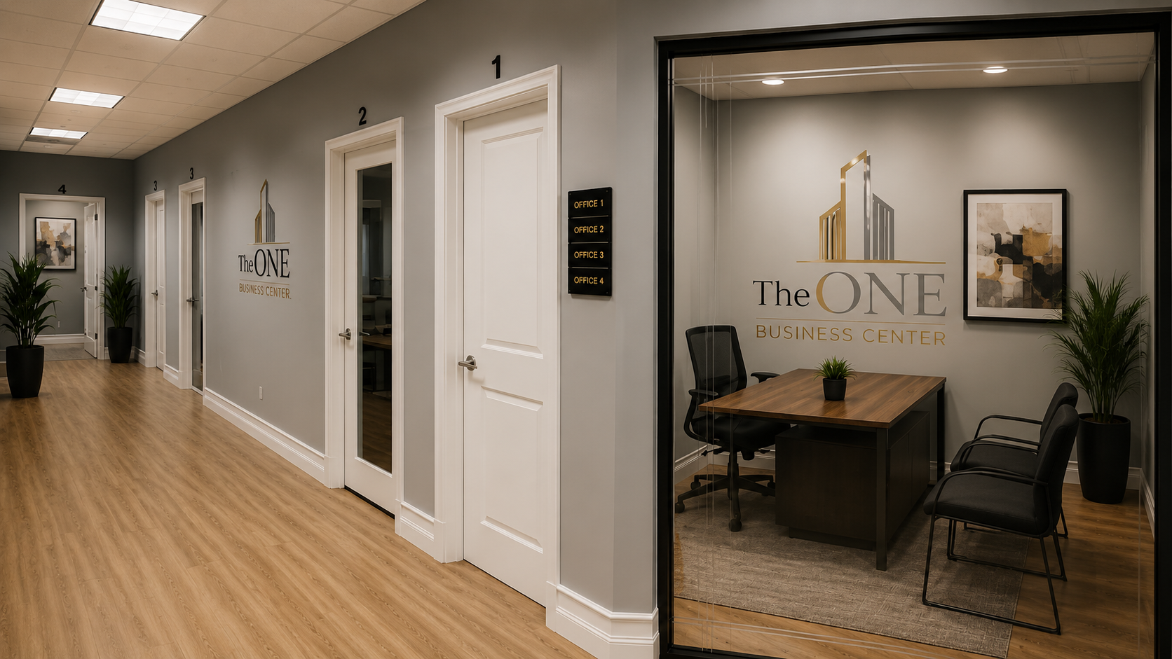 Private office at The One Business Center